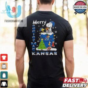 Kansas Jayhawks Snoopy And Woodstock Merry Christmas Shirt fashionwaveus 1 3