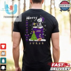 James Madison Dukes Snoopy And Woodstock Merry Christmas Shirt fashionwaveus 1 3