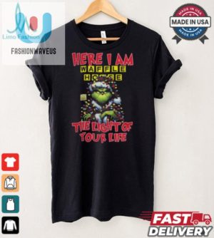 Santa Grinch Here I Am Waffle House The Light Of Your Life Christmas Light Shirt fashionwaveus 1 4