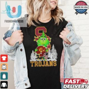 The Grinch Hug Usc Trojans Helmet Christmas Shirt fashionwaveus 1 2