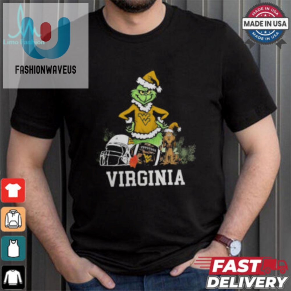 Ncaa Grinch Shirt The Grinch And West Virginia Christmas T Shirt 