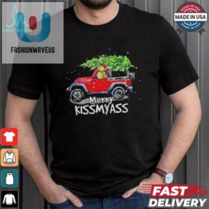 Grinch Hat Santa Car Jeep Merry Kissmyass Christmas Shirt fashionwaveus 1 1