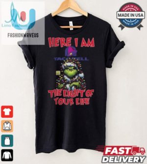 Santa Grinch Here I Am Taco Bell The Light Of Your Life Christmas Light Shirt fashionwaveus 1 4