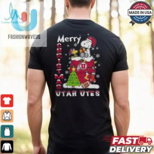 Utah Utes Snoopy And Woodstock Merry Christmas Shirt fashionwaveus 1 3