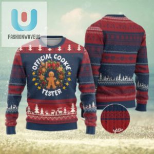 Xmas Baking Ugly Christmas Sweater Official Cookie Tester Gingerbread Men fashionwaveus 1 1