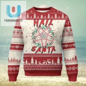 Hail Santa Ugly Christmas Sweater Candy Pentagram Xmas Devil fashionwaveus 1 1