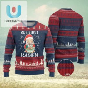 Cute Santa But First Ramen Lover Japanese Noodle Anime Christmas Ugly Christmas Sweater fashionwaveus 1 1