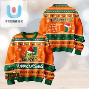 The Grinch X Miami Hurricanes Merry Hurricanesmas Ugly Christmas Sweater fashionwaveus 1 1