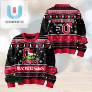 The Grinch X Ohio State Buckeyes Merry Buckeyesmas Ugly Christmas Sweater fashionwaveus 1 1