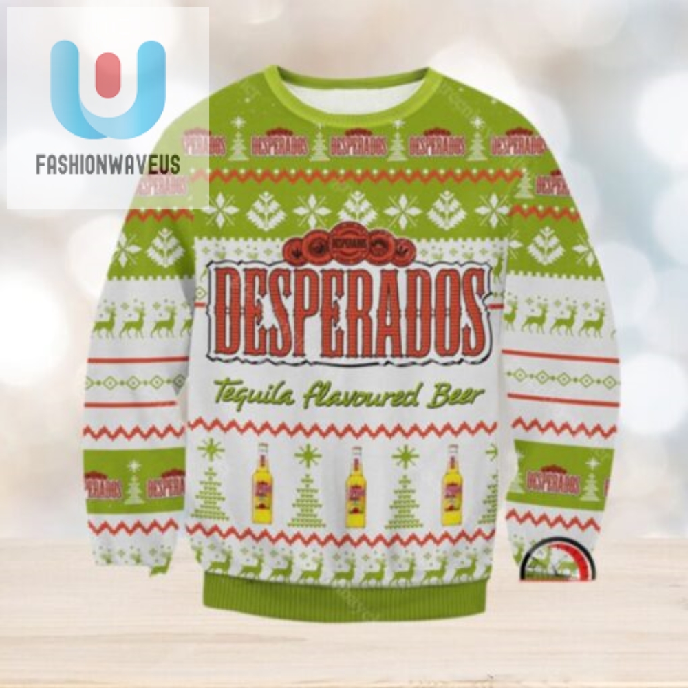 Desperados Tequila Flavoured Beer Ugly Christmas Sweater 