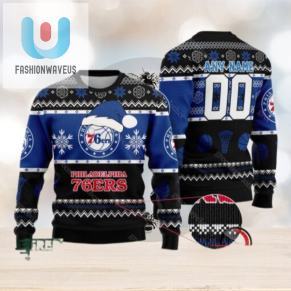 Nba Philadelphia 76Ers Personalized Christmas Ugly Sweater 