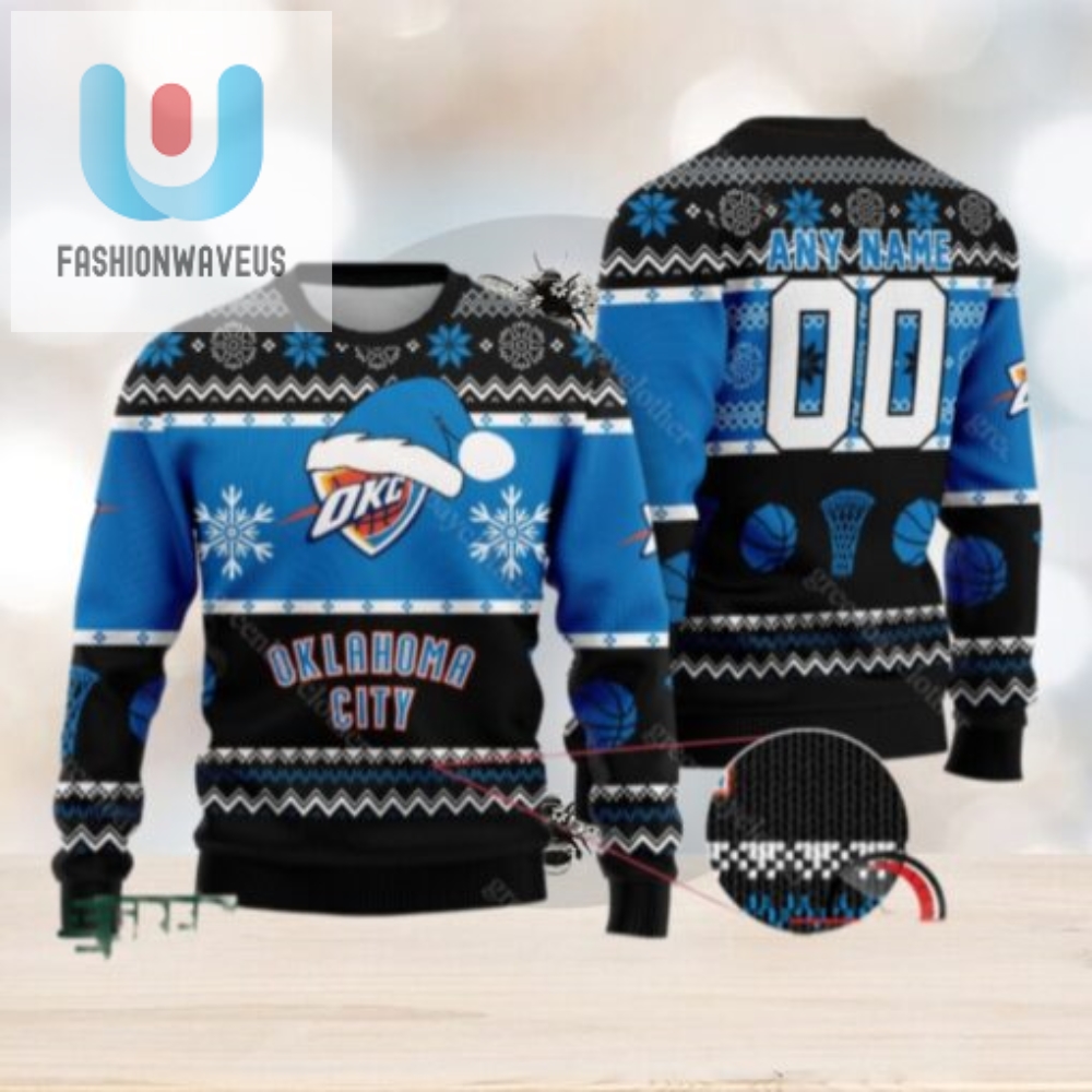 Nba Oklahoma City Thunder Personalized Christmas Ugly Sweater 