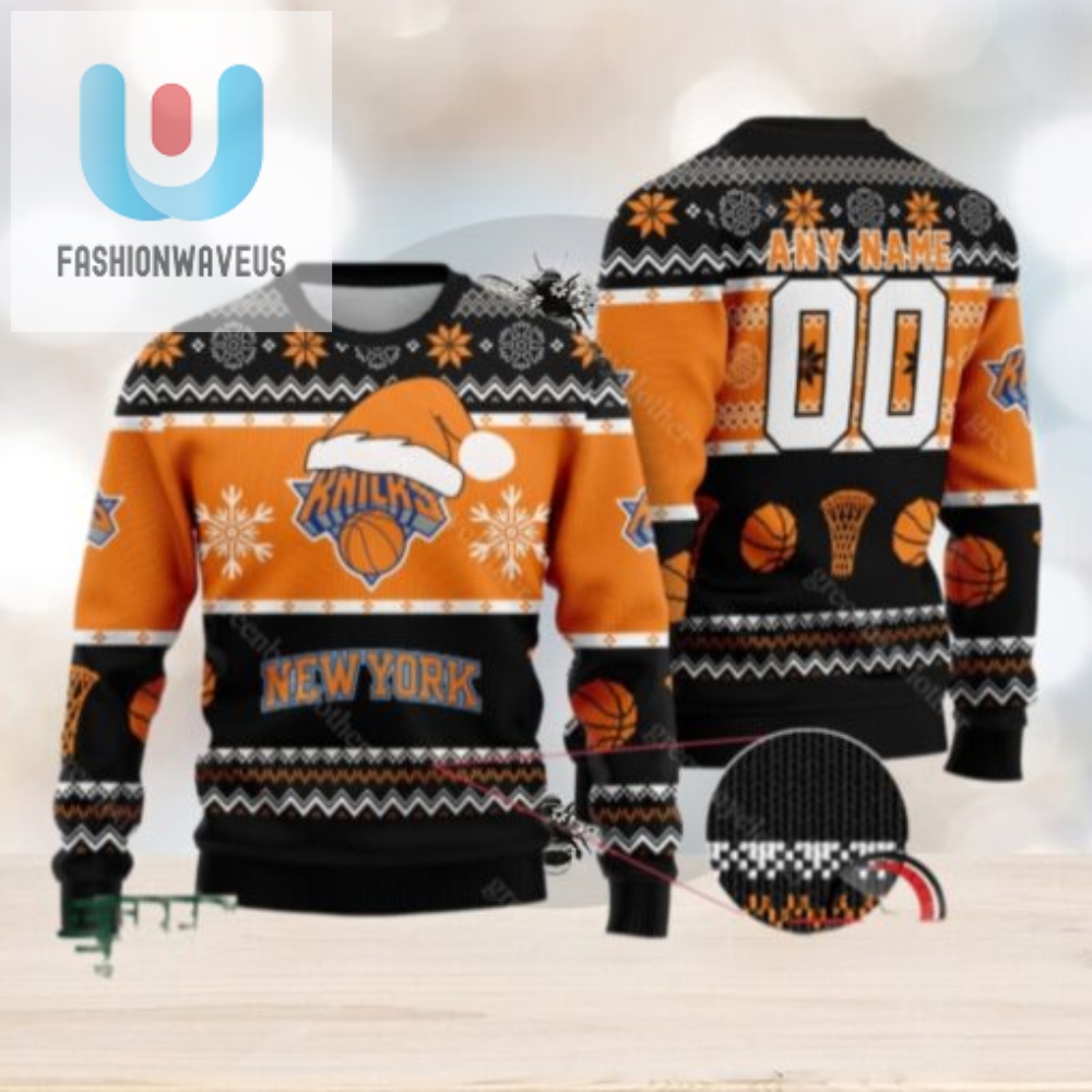 Nba New York Knicks Personalized Christmas Ugly Sweater 