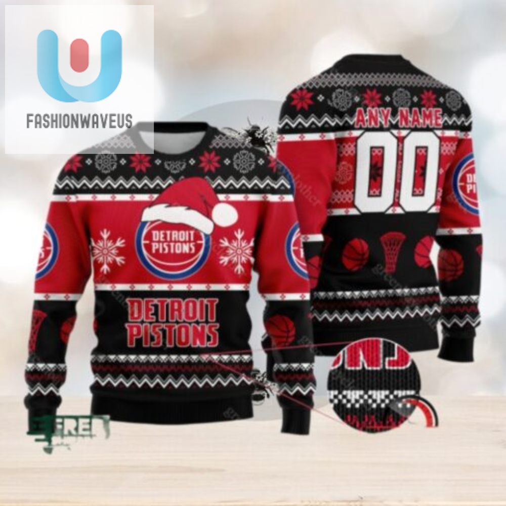 Nba Detroit Pistons Personalized Christmas Ugly Sweater 