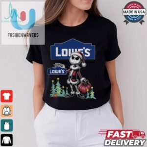 Santa Jack Skellington Lowes Logo Merry Christmas 2024 Shirt fashionwaveus 1 2