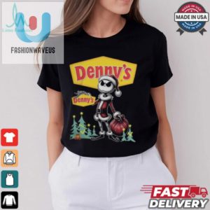 Santa Jack Skellington Dennys Logo Merry Christmas 2024 Shirt fashionwaveus 1 2