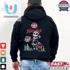 Santa Jack Skellington Wendys Logo Merry Christmas 2024 Shirt fashionwaveus 1 3