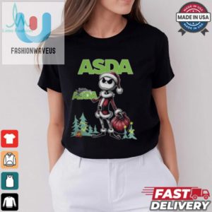 Santa Jack Skellington Asda Logo Merry Christmas 2024 Shirt fashionwaveus 1 2