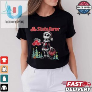 Santa Jack Skellington State Farm Logo Merry Christmas 2024 Shirt fashionwaveus 1 2