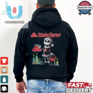 Santa Jack Skellington State Farm Logo Merry Christmas 2024 Shirt fashionwaveus 1 3