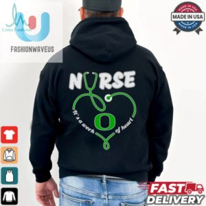 Nurse Its A Work Of Heart Oregon Ducks Shirt fashionwaveus 1 3