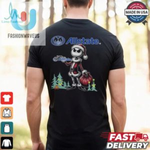 Santa Jack Skellington Allstate Logo Merry Christmas 2024 Shirt fashionwaveus 1 1