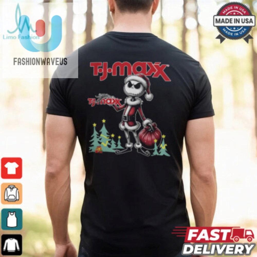 Santa Jack Skellington T J Maxx Logo Merry Christmas 2024 Shirt 