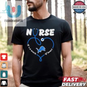 Detroit Lions Nurse Its A Work Of Heart Shirt fashionwaveus 1 4