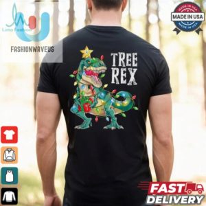 Dinosaur Christmas Tree Rex Pajamas Men Boys Xmas Lights Christmas T Shirt fashionwaveus 1 3