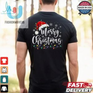 Merry Christmas Lights Red Santa Hat Xmas Family Christmas T Shirt fashionwaveus 1 3