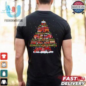 Fire Truck Xmas Lights Firefighter Fire Truck Christmas Tree Firefighter T Shirt fashionwaveus 1 3